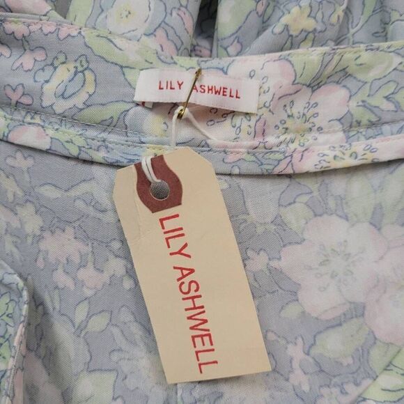 NWT Lily Ashwell Kylis Bell Bottom Pants Sz 6 Mama Floral Cottagecore Romantic - Picture 3 of 8